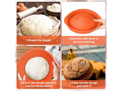 Fermentation Basket Bread Bannetons <u><a href='https://www.bannetonbasket.com'>proofing baskets</a></u> Banneton 10 Inch Set Of 2