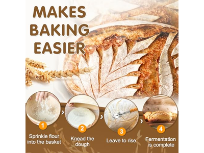 Floor Standing Basket Rack Fermentation Linen Cloth Custom Sourdough Proofing