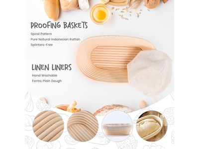 Triangle Banneton Bread Kit Sourdough Rectangle Cane Multi Size