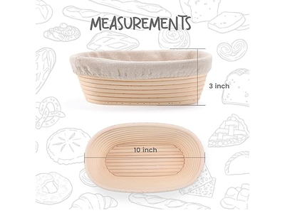 Triangle Banneton Bread Kit Sourdough Rectangle Cane Multi Size